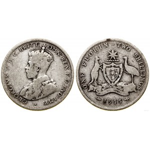 Australia, 2 shillings (florin), 1915, London