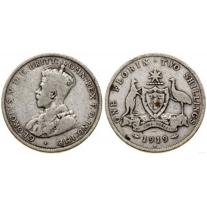 Australia, 2 shillings (florin), 1919 M, Melbourne