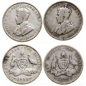 Australia, set of 2 x 2 shillings (florin)