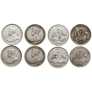 Australia, set of 4 x 1 shillings