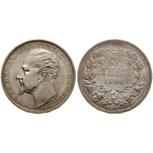 Bulgaria, 5 leva, 1894 KБ, Kremnica