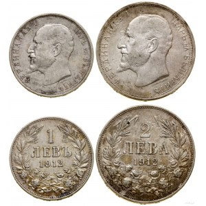 Bulgarien, Satz von 2 Münzen, 1912, Kremnica