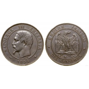 Francja, 10 centymów, 1855 MA, Marsylia