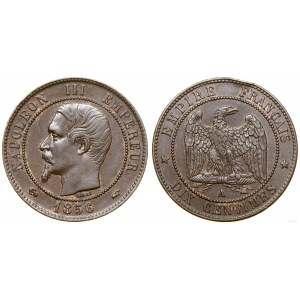 Francja, 10 centymów, 1856 A, Paryż