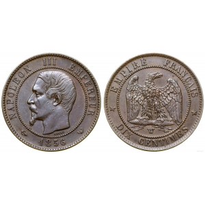 Francja, 10 centymów, 1856 W, Lille