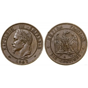 Francja, 10 centymów, 1862 A, Paryż