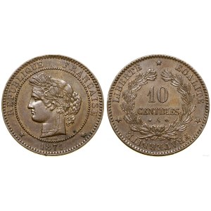 Francja, 10 centymów, 1871 A, Paryż