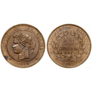 Francja, 10 centymów, 1885 A, Paryż