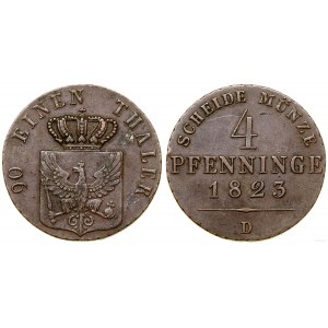 Niemcy, 4 fenigi, 1823 D, Monachium