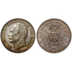 Germany, 3 marks, 1914 G, Karlsruhe