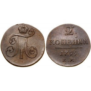 Rosja, 2 kopiejki, 1799 EM, Jekaterinburg