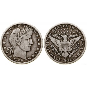 United States of America (USA), 1/2 dollar, 1906 D, Denver