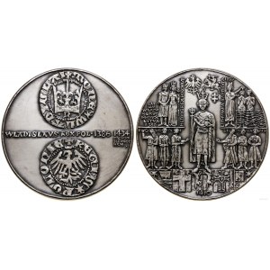 Polska, medal z serii królewskiej PTAiN - Władysław Jagiełło, 1977, Warszawa