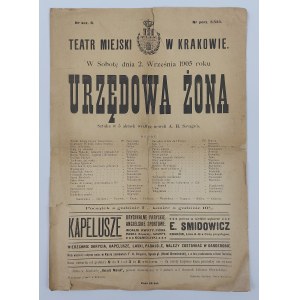 City Theatre of Krakow, Promotional brochure for the play Official Wife