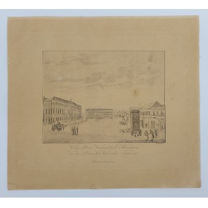 Graphic by F. Dietrich, View of Krasinski Palace in Warsaw.