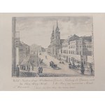Graphic by F. Dietrich, View of Krakowskie Przedmieście towards Nowy Świat Street.