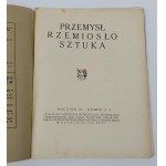 Przemysł Rzemiosło Sztuka, Rocznik III. Numer 3-4, proj. okładki Witkiewicz?