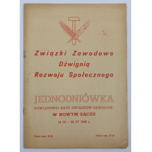 Jednodniówka Związki Zawodowe Dżwignią Rozwoju Społecznego