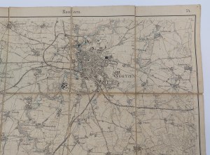 Stara Mapa Bautzen / Budziszyn i okolice