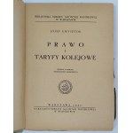 Józef Gieysztor, Prawo i taryfy kolejowe