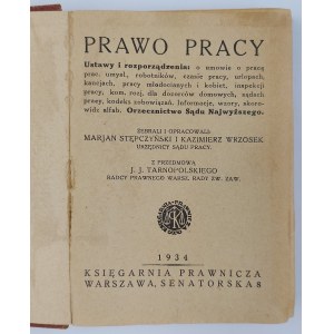 Zebrali i opracowali: Marjan Stępczyński i Kazimierz Wrzosek, Prawo pracy