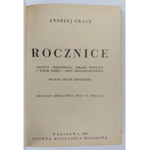 Andrzej Oracz, Rocznice