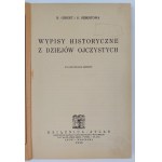 B. Gebert und G. Gebertowa, Wypisy historyczne z dziejów ojczystych