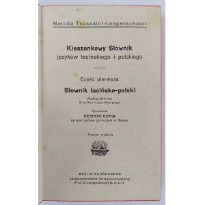 Pocket dictionary of Latin and Polish languages