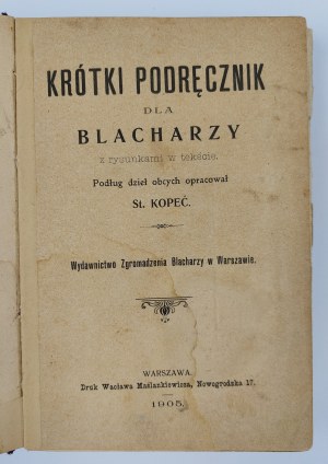 Compiled by St. Kopeć, A Short Handbook for Sheet Metal Workers
