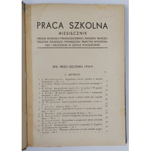 Praca Szkolna. Miesięcznik. Rocznik 1934/1935