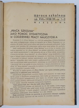 Praca Szkolna. Miesięcznik. Rocznik 1938/1939