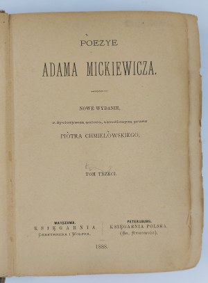 Adam Mickiewicz, Pan Tadeusz. From the series Poezye Adama Mickiewicza tom III (