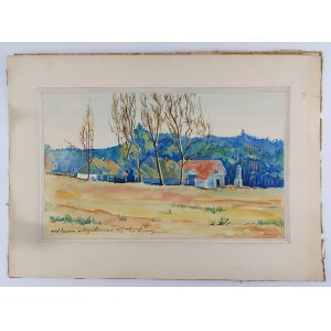 Watercolor Under the forest in Niepołomice 1921 r.