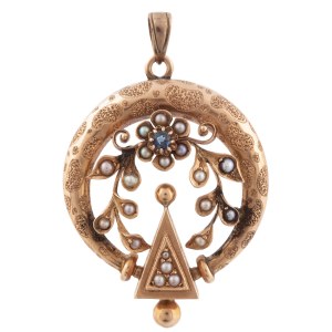 Pendant with floral motif, 2nd half of 19th century.