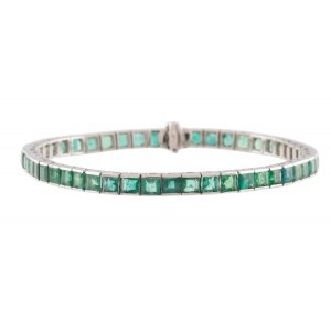 Bracelet with emeralds, contemporary