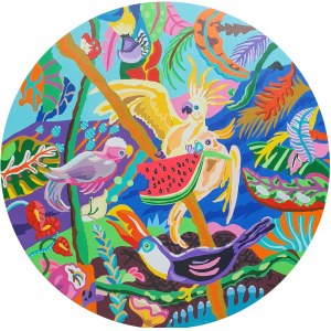 Magdalena Giesek, 5 exotic birds and watermelon/2021