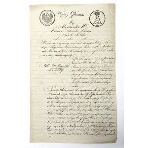 Daleszyce Village, lease surety contract, 1859.