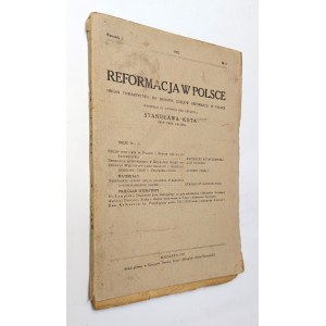 Reformacja w Polsce R. I Nr 3. Warszawa 1921 r.