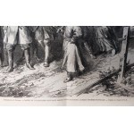 Lednové povstání, Exodus dobrovolníků z Grodna, dřevoryt 1863.