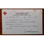 Osvědčení Polského červeného kříže ze dne 3.3.1947