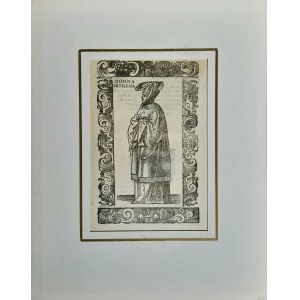 Cesare Vecellio (1530-1601), Über alte und moderne Kostüme aus verschiedenen Teilen der Welt - Donna Mitilena (1598)
