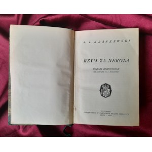 KRASZEWSKI Józef - Rzym za Nerona [Rom für Nero] (veröffentlicht in Lwów 1933)