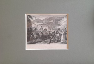 Anonymous artist, Battle of Somosierra (intaglio, 19th century)