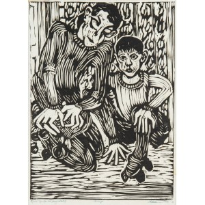 Władysław Rząb (1910 Zgierz - 1992 Łódź), Father and son, 1973