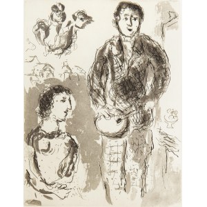 Marc Chagall (1887 Lozno bei Witebsk-1985 Saint-Paul de Vence), Maler und sein Modell