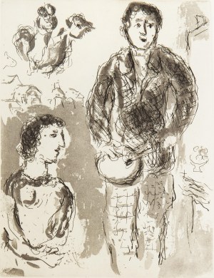 Marc Chagall (1887 Łoźno k. Witebska-1985 Saint-Paul de Vence), Malarz i jego modelka