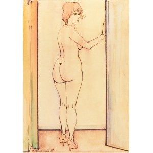 Henryk Plóciennik (1933 Lodz-2020), Standing nude, 1988