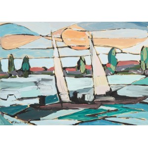 Fryderyk Antoni Hayder (1905 Przemyśl - 1990 Gliwice), Boats, 1969