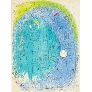 Marc Chagall (1887 Łoźno k. Witebska-1985 Saint-Paul de Vence), Vision de Paris: Mère et enfant devant Notre-Dame