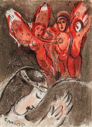 Marc Chagall (1887 Łoźno k. Witebska-1985 Saint-Paul de Vence), Sara i anioły